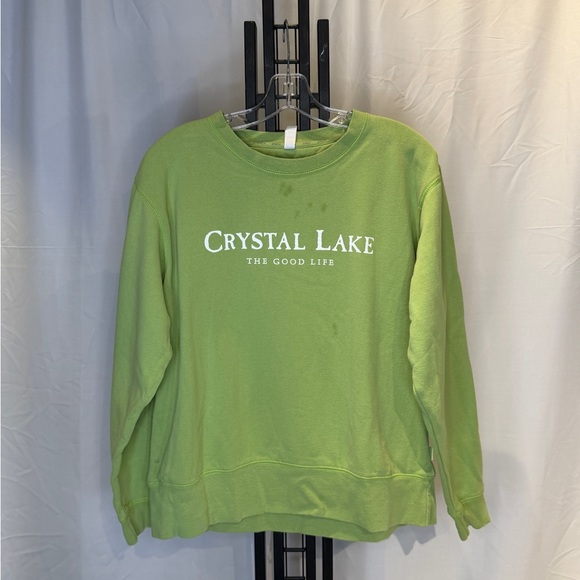 Enza Sweaters - Crystal Lake Vibrant Green Crew Neck Sweater